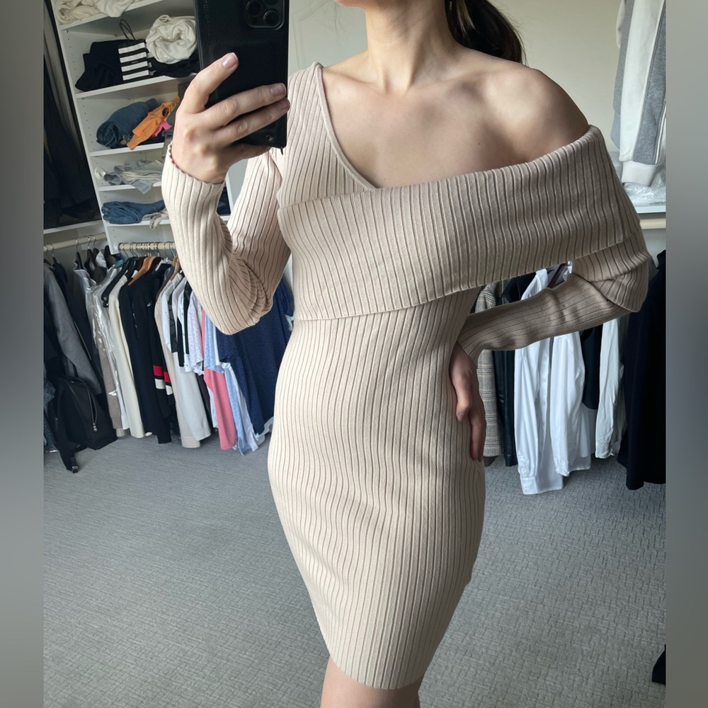 Off shoulder sweater dress S